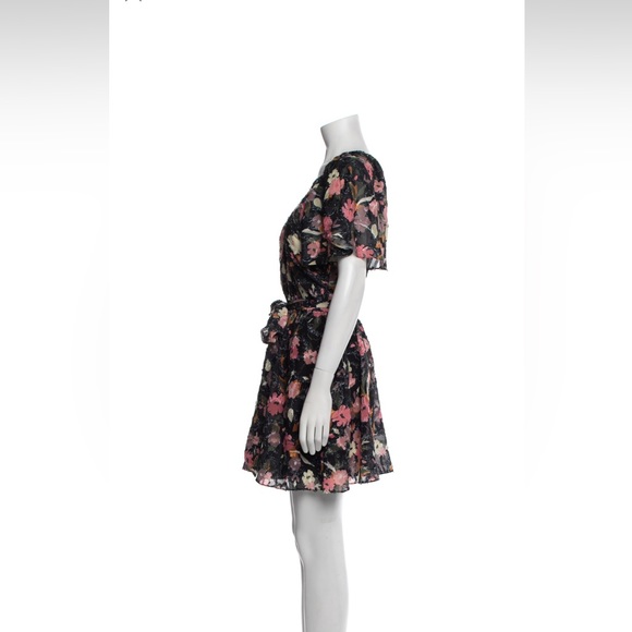 Tanya Taylor NWT $495 Mara Floral Print Flutter Sleeve Mini Dress Size 6 - Picture 7 of 8